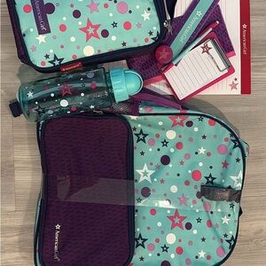 American Girl Blue and Purple Bag Set for Stylish Organization New without Tags